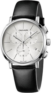 Calvin Klein Posh Herren-Chronograph mit 42mm Edelstahlgehäuse, silbernes Zifferblatt und Quarzuhrwerk, Swiss Made