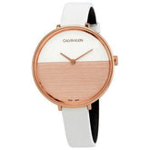 Calvin Klein Rise Damenuhr mit 38mm Gehäuse, Quarzwerk, Swiss Made, Edelstahlarmband, elegantes Design
