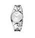 Calvin Klein Damenuhr mit 32,5 mm rundem silbernem Zifferblatt, Quarzwerk, Swiss Made, elegante Damenarmbanduhr