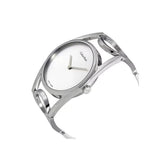 Calvin Klein Damenuhr mit 32,5 mm rundem, silbernem Zifferblatt und Quarzwerk, Swiss Made, elegantes Damenaccessoire