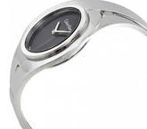 Calvin Klein Sensual Damenuhr mit schwarzem Zifferblatt und Armband, Swiss Made, Quarzuhr, 24,5 mm Gehäusedurchmesser