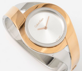 Calvin Klein Damenuhr mit silbernem Zifferblatt, Quarzuhr, 24,5mm Gehäuse, elegantes Design, Swiss Made