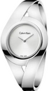 Calvin Klein Damenuhr mit silbernem Zifferblatt, 24,5 mm Gehäuse, Swiss Made, eleganter mittelarmreif
