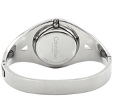 Calvin Klein Damenuhr mit silbernem Zifferblatt, 24,5 mm Gehäuse, Swiss Made, eleganter mittelgroßer Armband.