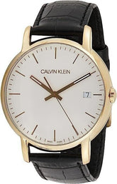 Calvin Klein Herrenuhr Established mit 43mm Gehäuse, silbernes Zifferblatt und Quarzwerk, Swiss Made, stilvolle Armbanduhr