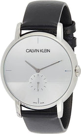Calvin Klein Herrenuhr Classic, Quarzuhr mit 43mm Gehäuse und silbernem Zifferblatt, Swiss Made, Herrenarmbanduhr
