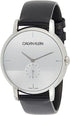 Calvin Klein Herrenuhr Classic, Quarzuhr mit 43mm Gehäuse und silbernem Zifferblatt, Swiss Made, Herrenarmbanduhr