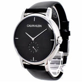 Calvin Klein Herrenuhr Established mit schwarzem Ziffernblatt, 43mm Swiss Made Quarz-Uhr, stilvolles Design