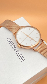 Calvin Klein Even Herrenuhr mit 42mm Edelstahl-Mesharmband, roségold PVD, Quarzuhr, Swiss Made, elegante Damenuhr