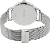Calvin Klein Even Herrenuhr mit 42mm Quarzuhrwerk, Swiss Made, stilvolles Design und blauem Zifferblatt, Edelstahlarmband