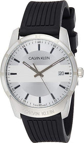 Calvin Klein Evidence Herrenuhr, 42mm Quarzuhr mit silbernem Zifferblatt und Edelstahlarmband, Swiss Made