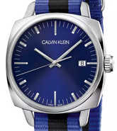 Calvin Klein Fraternity Herrenuhr mit blauer Zifferblatt, 38,7 mm Quarzuhr, Swiss Made, K9N111UN