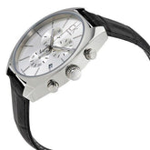 Calvin Klein Exchange Herren-Chronograph 44mm Swiss Made mit schwarzem Zifferblatt und Edelstahlarmband, stilvolle Herrenuhr
