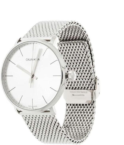 Calvin Klein High Noon Herrenuhr mit 40mm Gehäuse, Swiss Made, Quarzwerk, stilvolles Design, Uhr in schwarz mit Edelstahlarmband