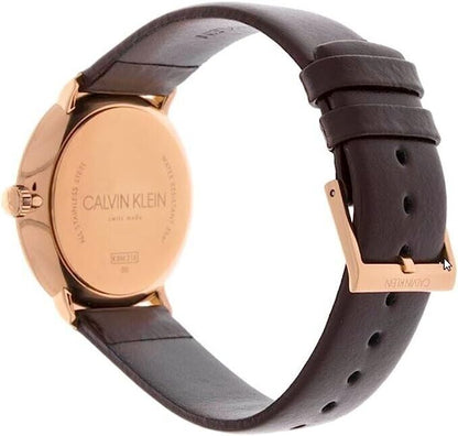 Calvin Klein Classic Herrenuhr 40mm Quarzuhr Swiss Made, elegantes Design mit Edelstahlarmband und schwarzem Zifferblatt