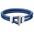 Calvin Klein Anchor Armband für Damen und Herren, Edelstahl und Leder, blauer Farbton, modisches Accessoire.