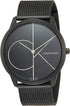 Calvin Klein Minimal Herrenuhr mit schwarzem Zifferblatt, 40mm Gehäuse, Swiss Made, elegante Herrenarmbanduhr.