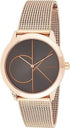 Calvin Klein Minimal Unisex-Uhr mit 35mm Gehäuse, schwarzem Zifferblatt und Quarzwerk, Swiss Made, elegantes Design