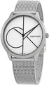 Calvin Klein Minimal Herrenuhr mit 40mm Gehäuse, weißem Zifferblatt, Swiss Made, Quarzwerk, stilvolles Design