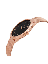 Calvin Klein Minimal Herrenuhr mit 43mm Quarzwerk, Swiss Made, elegantes Design, dunkles Zifferblatt und Edelstahlarmband
