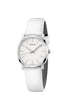 Calvin Klein Posh Damenuhr mit 32mm Gehäuse und Quarzwerk, Swiss Made, elegantes Design, silberfarbenes Zifferblatt