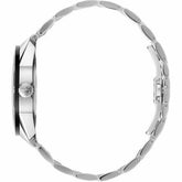 Calvin Klein Compass Herrenuhr mit 42mm Quarzwerk, silbernem Zifferblatt, Edelstahlarmband, Swiss Made, stilvolle Herrenuhr