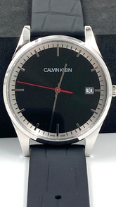 Calvin Klein Time Herrenuhr mit schwarzem Zifferblatt, 40mm Quarzuhr, Swiss Made, elegantes Design, Armbanduhr für Männer