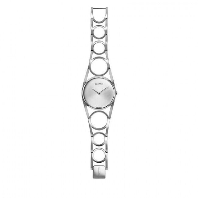 Calvin Klein Damenuhr Classic mit 32,5 mm Gehäuse, Swiss Made, Quarzwerk, elegantes Design, Edelstahlarmband.
