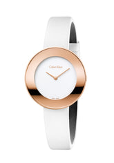 Calvin Klein Chic Damenuhr 38mm Quarzuhr Swiss Made, stilvolles Design mit Edelstahlarmband und schwarzem Zifferblatt