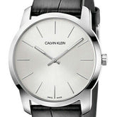Calvin Klein City Unisex-Uhr 37mm Quarzuhr mit silbernem Zifferblatt und Edelstahlarmband, Swiss Made, stilvoll und modern