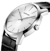 Calvin Klein City Unisex-Uhr, 37mm Quarzuhr mit Swiss Made, elegantes Design, Zifferblatt und Armband sichtbar