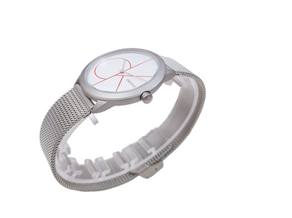 Calvin Klein City Herrenuhr, 40mm Quarzuhr mit Schweizer Uhrwerk, minimalistisches Design und Edelstahlarmband.