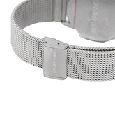 Calvin Klein City Herrenuhr mit 40mm Quarzwerk, Swiss Made, dunkles Zifferblatt und silbernes Armband, elegante Herrenuhr