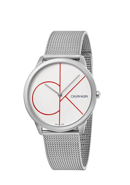 Calvin Klein City Herrenuhr mit 40mm Gehäuse, Quarzwerk, Swiss Made, Edelstahlarmband und minimalistisches Design