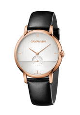 Calvin Klein Established Damenuhr mit 20mm Gehäuse, Quarzwerk, Swiss Made, stilvolles Design, silberfarbenes Zifferblatt und Armband