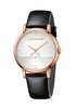 Calvin Klein Established Damenuhr mit 20mm Gehäuse, Quarzwerk, Swiss Made, stilvolles Design, silberfarbenes Zifferblatt und Armband
