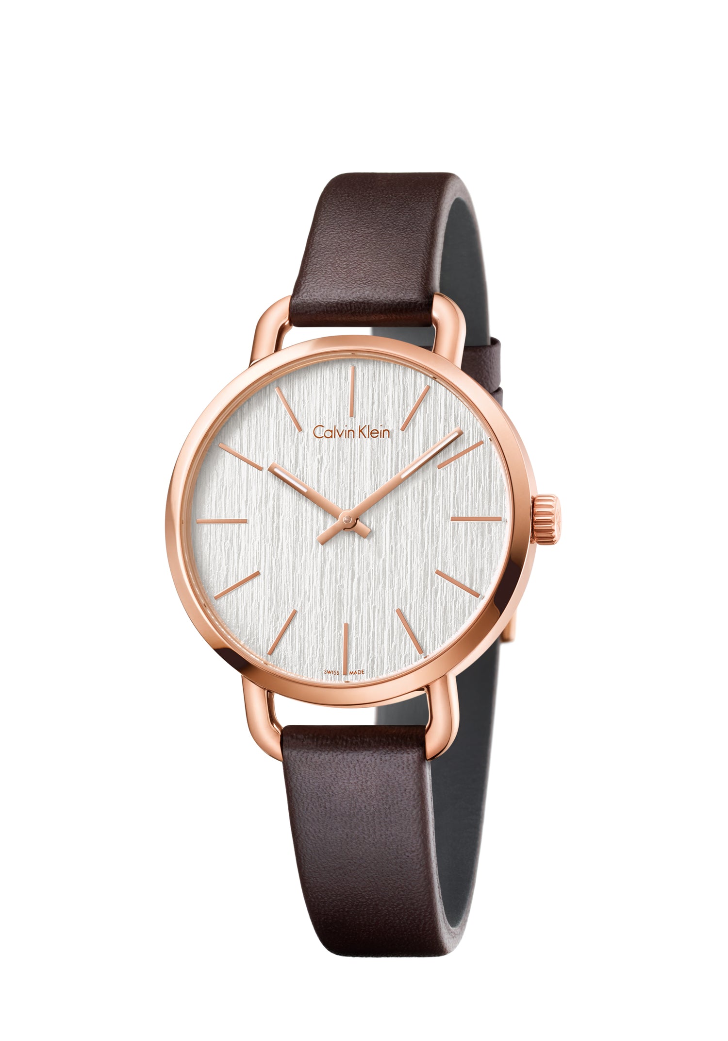 Calvin Klein Even Damenuhr, 36mm Quarzuhr mit Edelstahlarmband und Swiss Made Präzision, stilvolles Design.