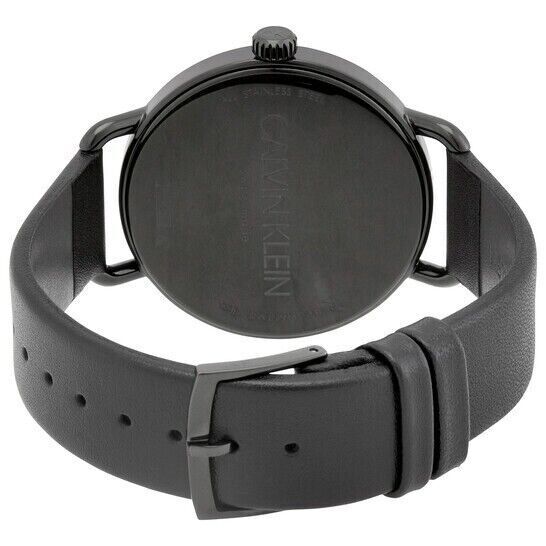 Calvin Klein Herrenuhr Even, 42mm Quarzuhr mit Edelstahlarmband und schwarzem Zifferblatt, Swiss Made, K7B214CP