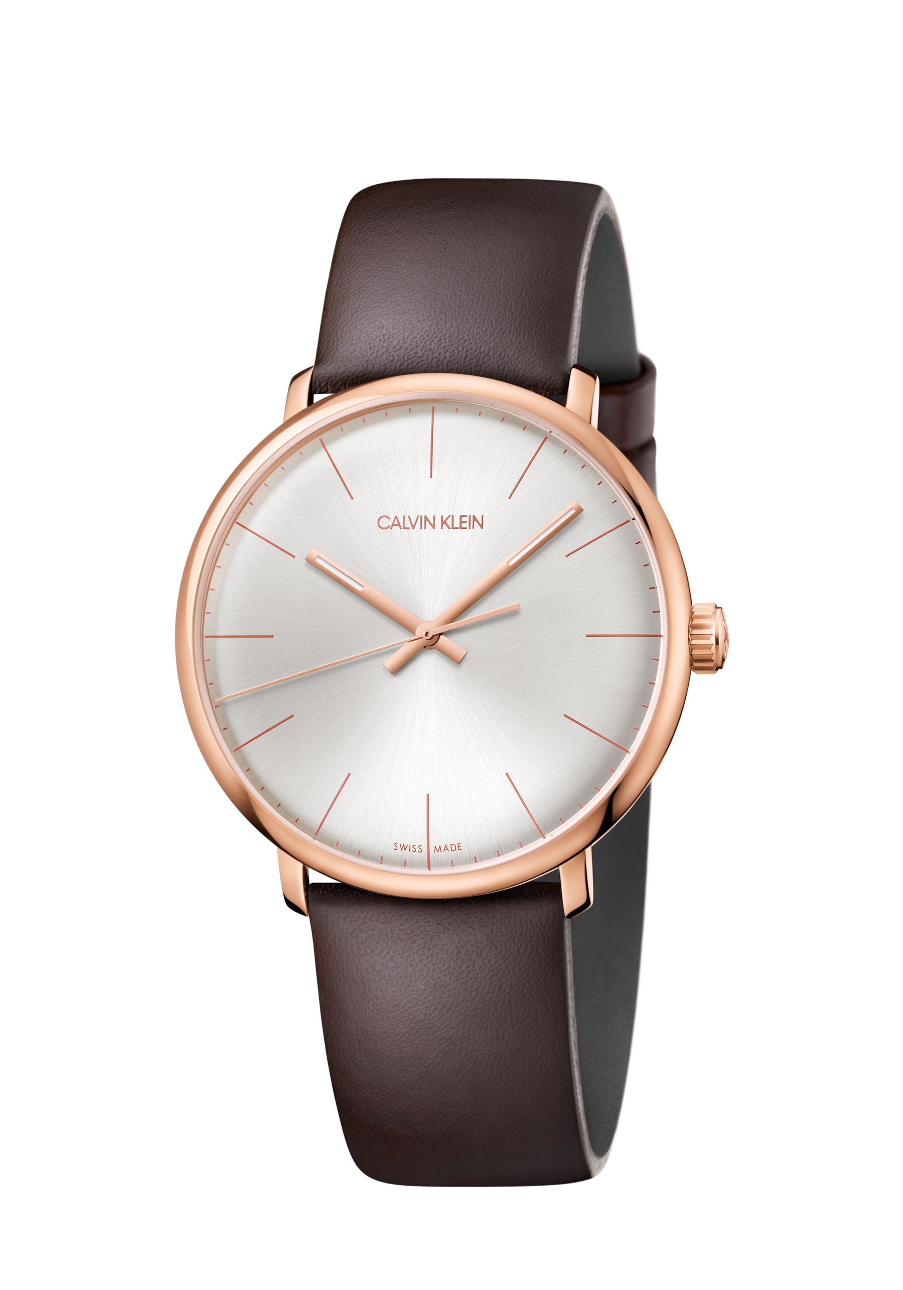 Calvin Klein Herrenuhr Classic mit 40mm Gehäuse, Quarzuhr, Swiss Made, elegantes Design, schwarzes Zifferblatt, Edelstahlarmband