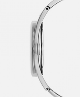 Calvin Klein Quarzuhr 50mm Swiss Made, schwarzes Zifferblatt, Edelstahlgehäuse, elegante Damenuhr, stilvoll und modern