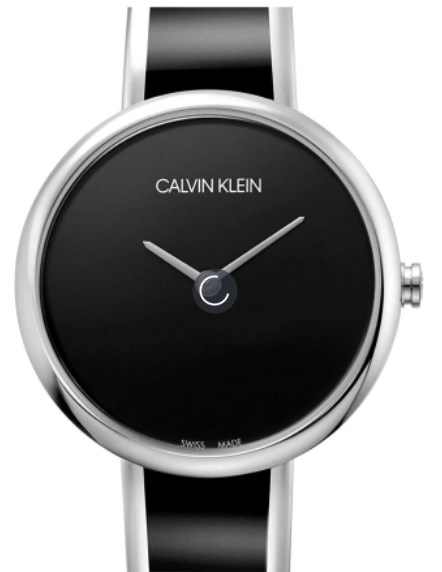 Calvin Klein Seduce Quarzuhr mit Schweizer Uhrwerk, elegantes Design, Edelstahlarmband und rundes Zifferblatt.
