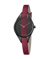 Calvin Klein Rebel Damenuhr mit rotem und schwarzem Zifferblatt, Quarzuhr, Swiss Made, 29 mm Gehäuse, stilvolles Design