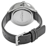 Calvin Klein Rise Damenuhr 38mm mit silbernem Gehäuse, schwarzem Zifferblatt und Quarzwerk, Swiss Made, stilvoll und modern