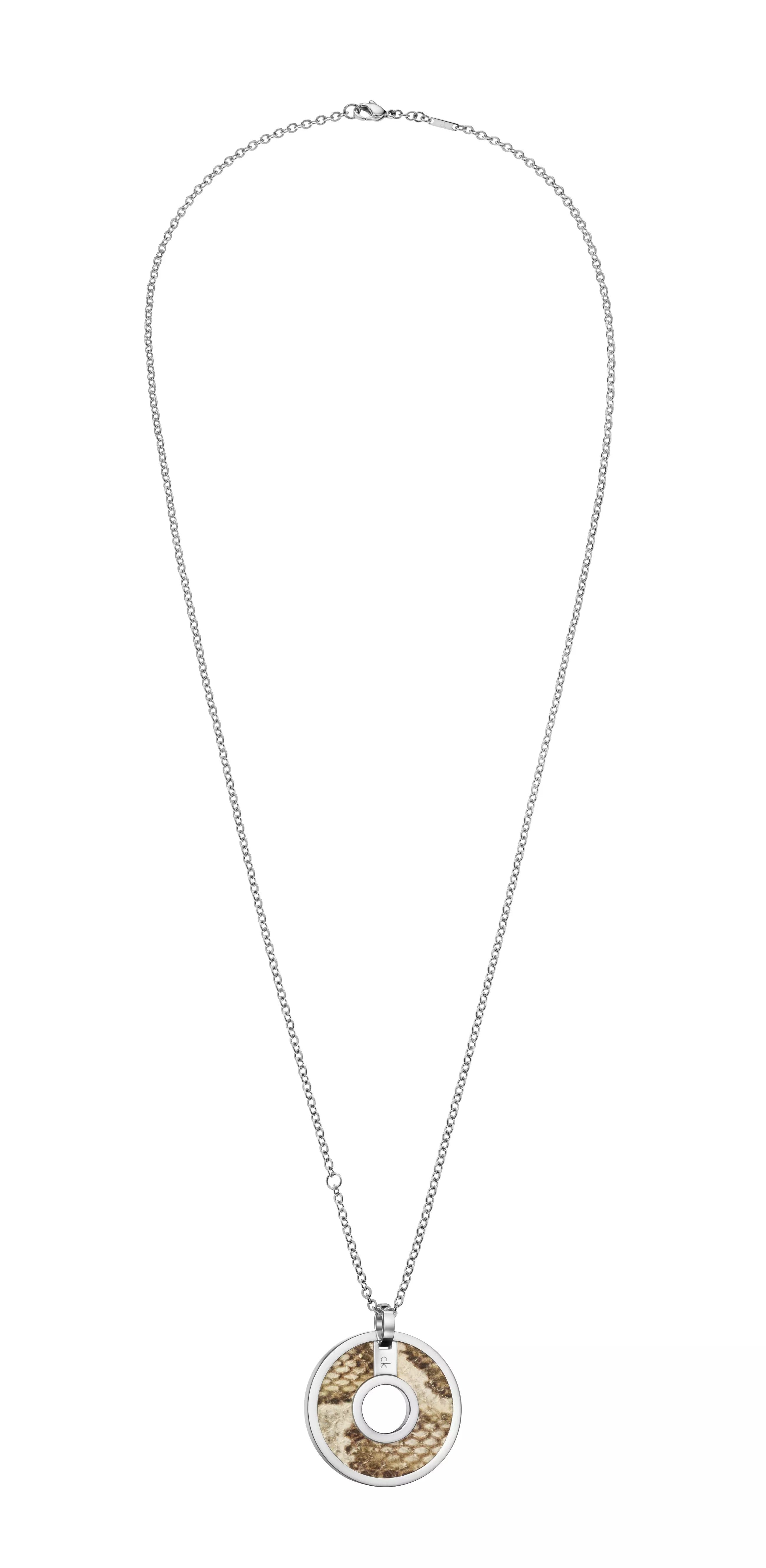 Calvin Klein Damenkette Spellbound aus Edelstahl, weiß, mit schlichter, eleganter Design.