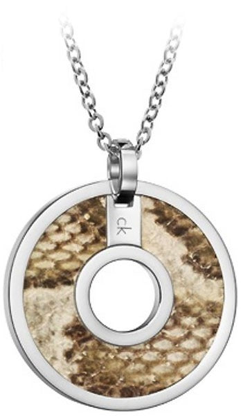 Calvin Klein Damenkette Spellbound aus Edelstahl in Weiß, elegante Halskette mit minimalistischer Design.