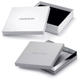 Calvin Klein Damenkette Spellbound aus Edelstahl in Weiß, filigranes Schmuckstück mit schlichter Eleganz.