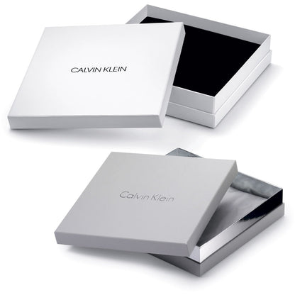 Calvin Klein Damenkette Spellbound aus Edelstahl in Weiß, filigranes Schmuckstück mit schlichter Eleganz.