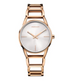 Calvin Klein Stately Damenuhr mit 33,5 mm Gehäuse, silbernem Zifferblatt und Quarzwerk, Swiss Made.