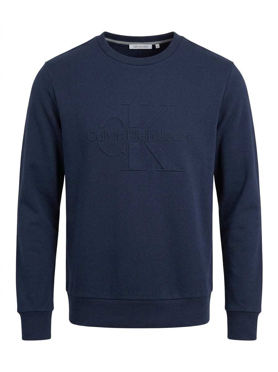 Calvin Klein Jeans Sweatshirt Marineblau — ghost