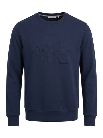 Calvin Klein Jeans Sweatshirt Marineblau — ghost